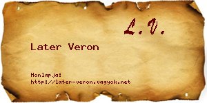 Later Veron névjegykártya